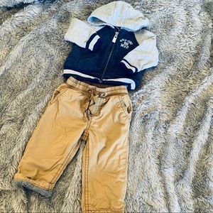 🚫SOLD🚫 Carter’s LITTLE MVP Hoodie & Khaki Pants